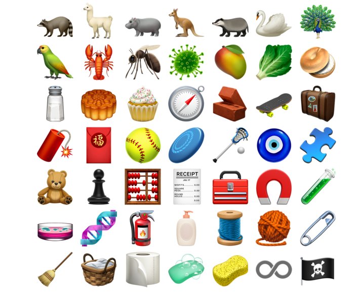 Uebersicht aller neuen Emojis Uebersicht aller neuen Emojis