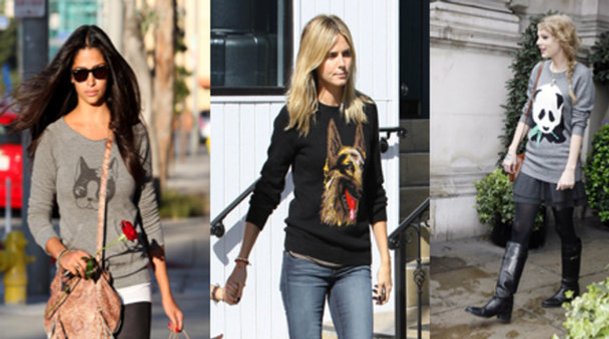 Camila Alves , Heidi Klum und Taylor Swift mit Tier-Pullis Camila Alves , Heidi Klum und Taylor Swift mit Tier-Pullis