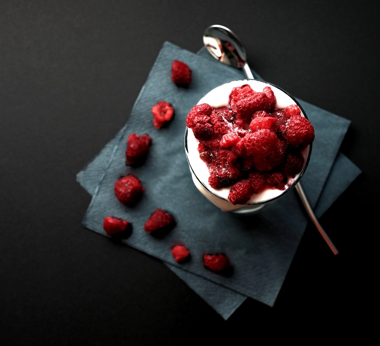 Joghurt mit Himbeeren Joghurt mit Himbeeren