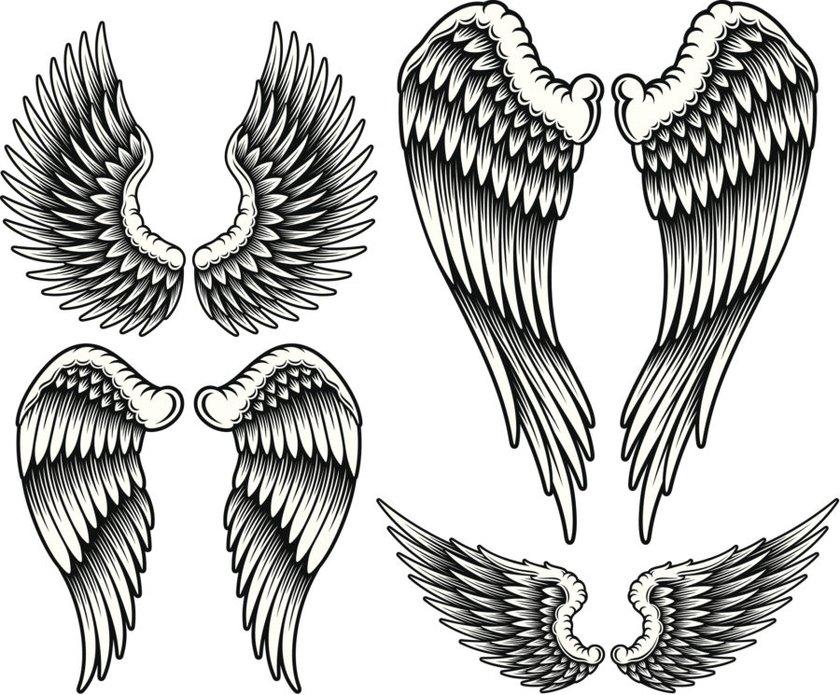 Flügel-Tattoo Vorlage 8