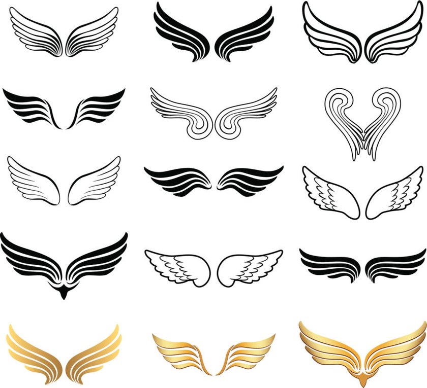 Flügel-Tattoo Vorlage 6