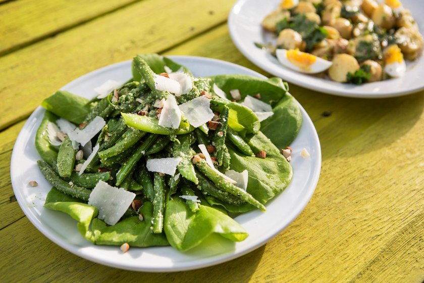 grüne bohnen mit parmesan 