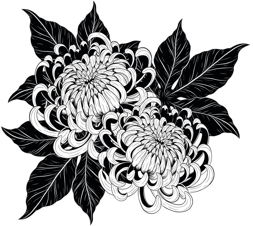 Blumen-Tattoo-Vorlage 15