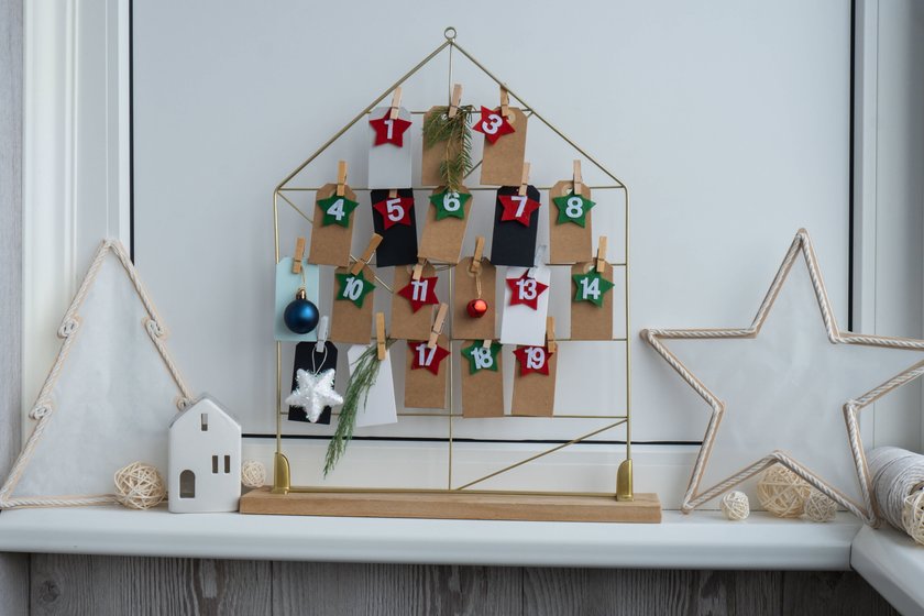 Traditional twenty four days advent calendar before Christmas holidays. Plastic free zero waste sustainable decoration. Winter cozy home Catholic traditions of Christmas countdown new year Traditional twenty four days advent calendar before Christmas holidays. Plastic free zero waste sustainable decoration. Winter cozy home Catholic traditions of Christmas countdown new year. Holiday preparation Copyright: xZoonar.com/AnastasiiaxYanishevskax 22090652