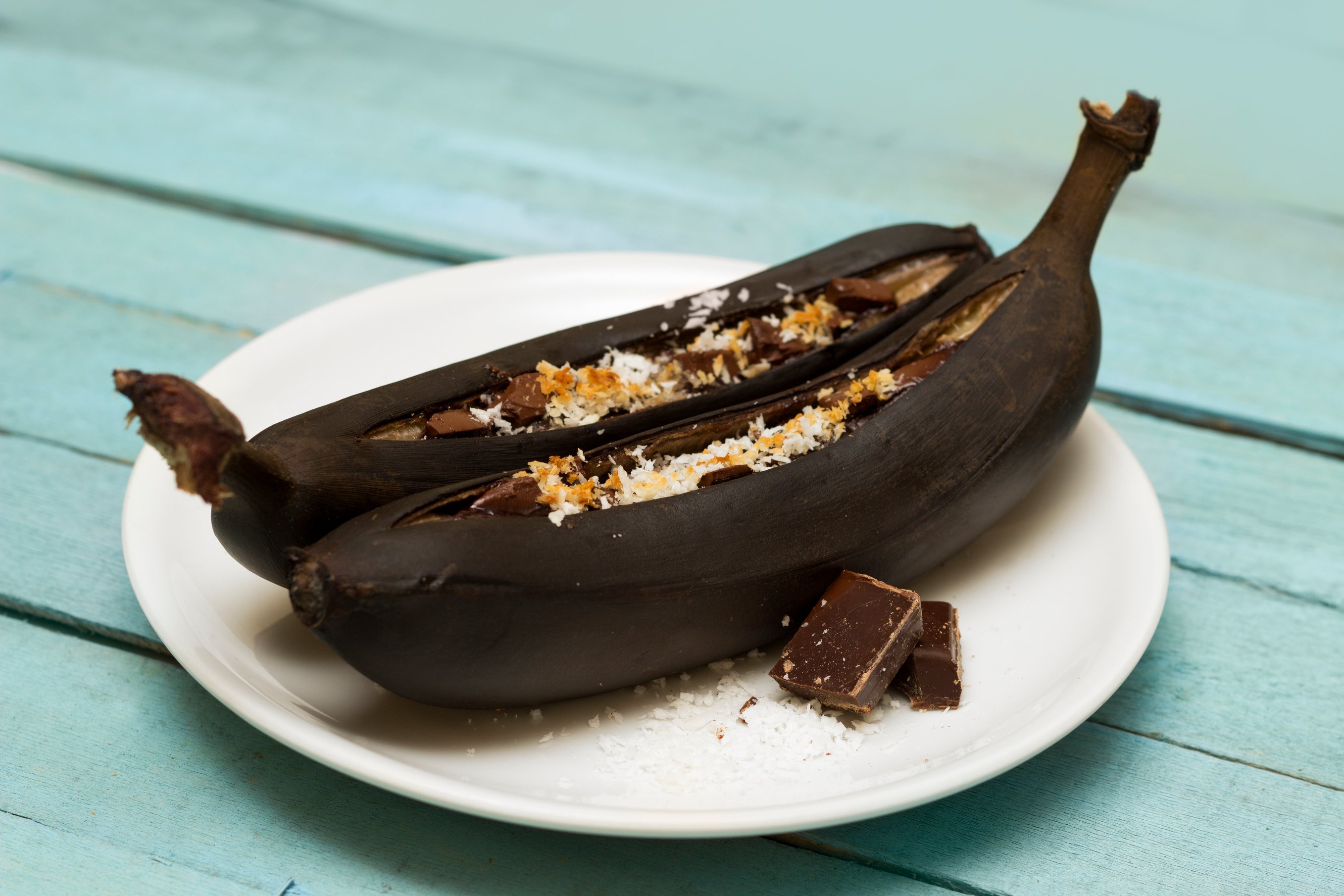 Banane bekommt durch den Grill ein tolles Aroma Banane bekommt durch den Grill ein tolles Aroma