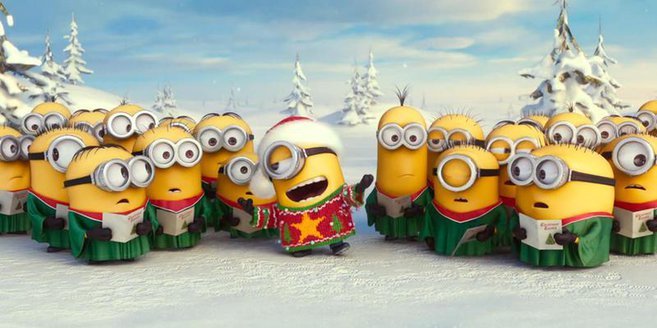 Die Minions singen Weihnachtslieder. Die Minions singen Weihnachtslieder.