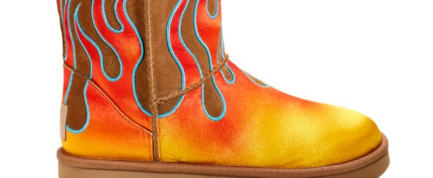 Womens Short Flames in Chestnut