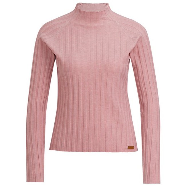 Das Langarmshirt in Rosa ist ein echter Hingucker.