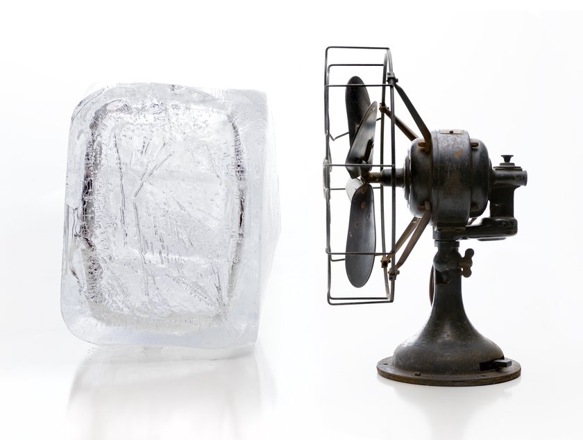 Eiswürfel mit Ventilator