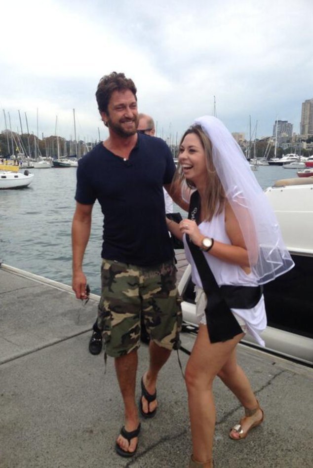 Gerard Butler mit der Braut Gerard Butler mit der Braut