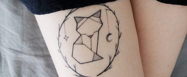 Mehr als 20 tolle Origami-Tattoo-Vorlagen