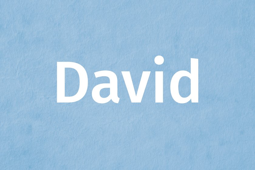 Jungenname 5 Buchstaben David