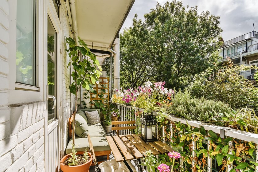View of the balcony in modern house