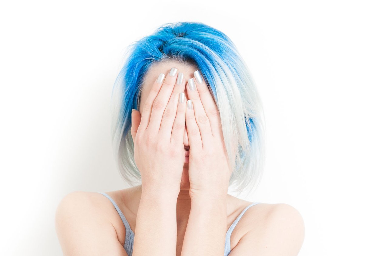 blaue Haare blaue Haare