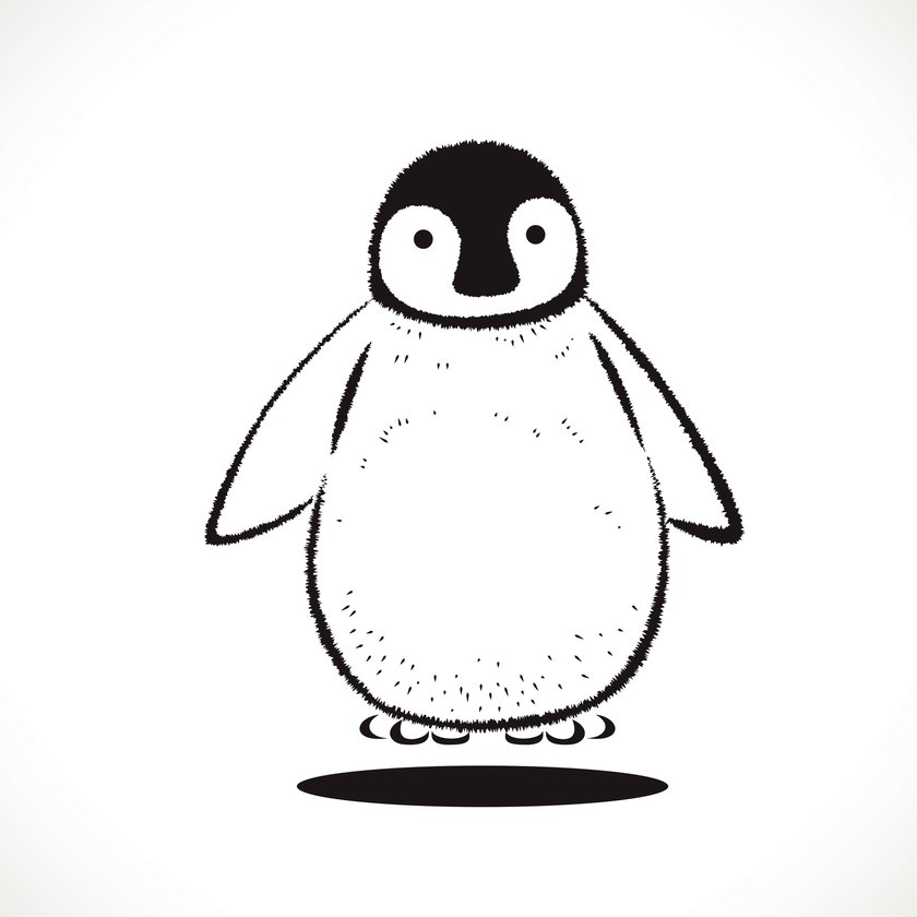 Pinguin-Tattoo Vorlage 7