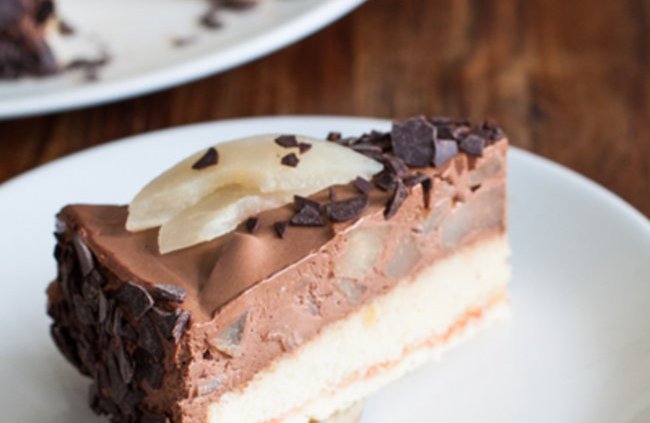 Zum Nachbacken empfohlen: Birnen-Schokomousse-Torte Zum Nachbacken empfohlen: Birnen-Schokomousse-Torte
