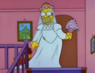 Hochzeitswitze Homer als Braut