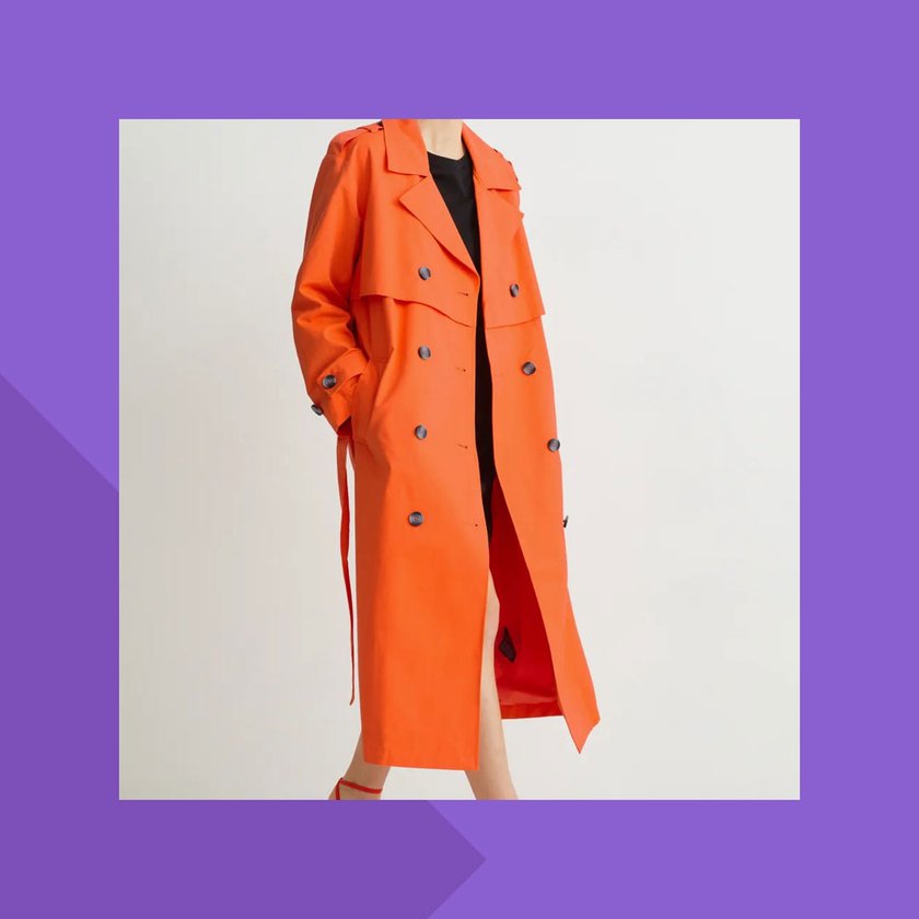 Oranger Trenchcoat
