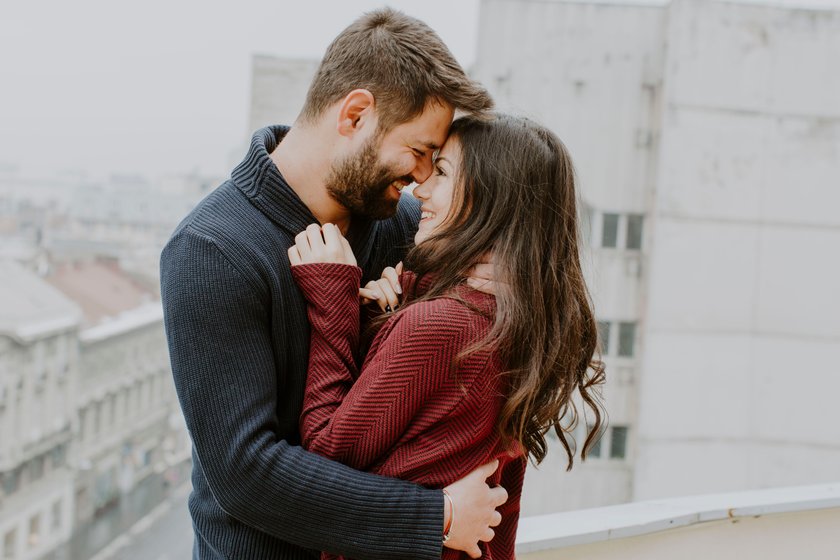 valentine's day -  couple in love, flirting