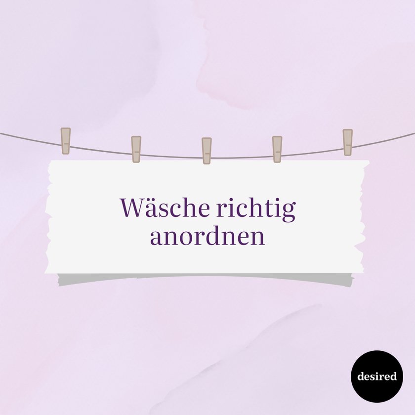 Wäsche richtig anordnen