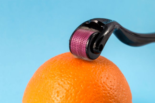 Dermaroller auf Orange Dermaroller auf Orange
