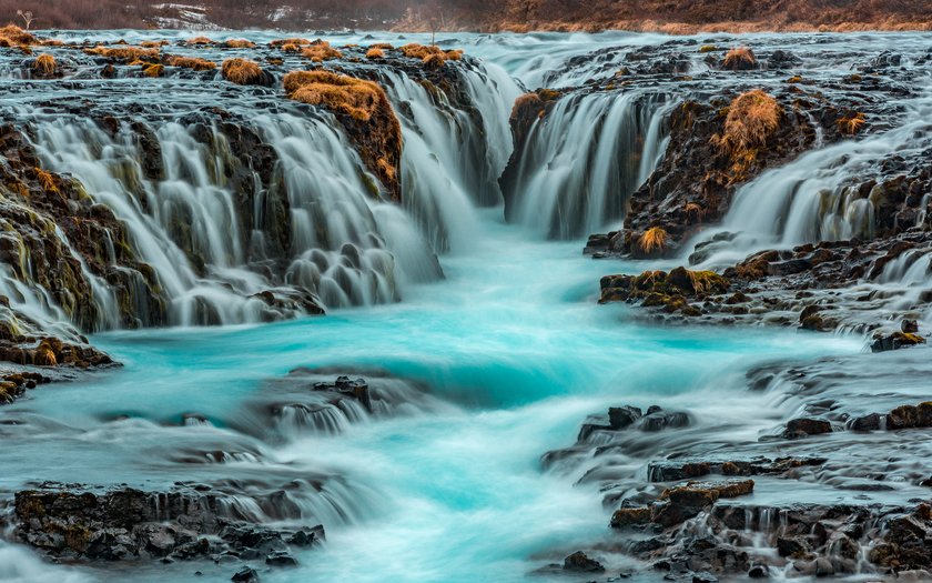 Bruarfoss Wasserfall in Island