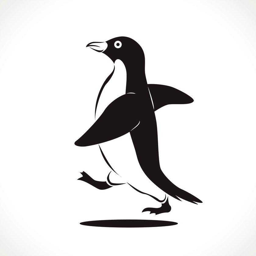 Pinguin-Tattoo Vorlage 9
