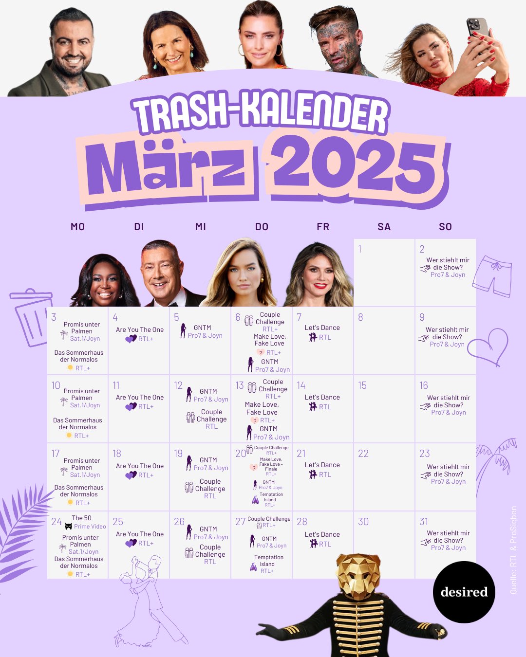 Der Trash-TV-Kalender 2025: Im Mai erwarten dich diese Reality-Shows