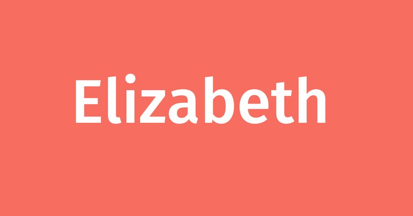 Royale Vornamen Elizabeth