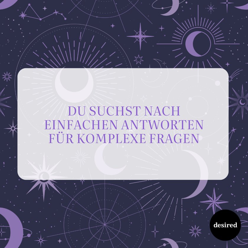Du suchst nach einfachen Antworten für Komplexe fragen
