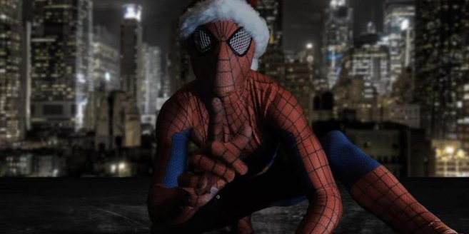 Spiderman vor der New Yorker Skyline. Spiderman vor der New Yorker Skyline.
