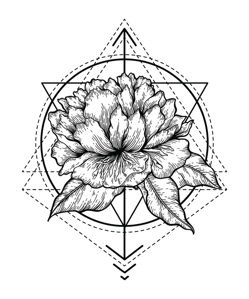 Blumen-Tattoo-Vorlage 4