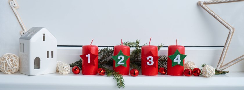 Kerzen mit Nummern Adventskalender