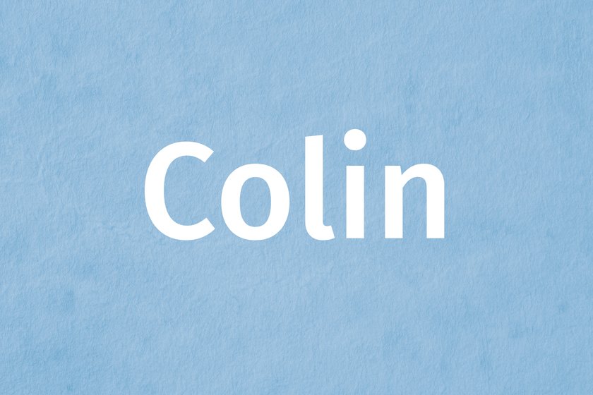 Jungenname 5 Buchstaben Colin