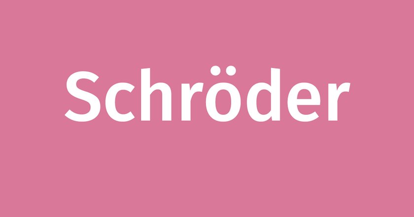 Schröder Name