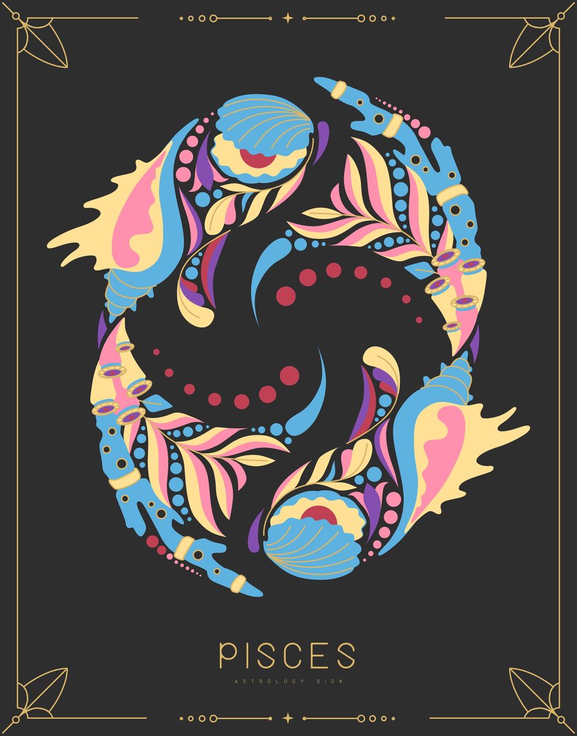 moderne Illustration Sternzeichen Fische