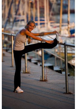 Joggen und Stretching Joggen und Stretching
