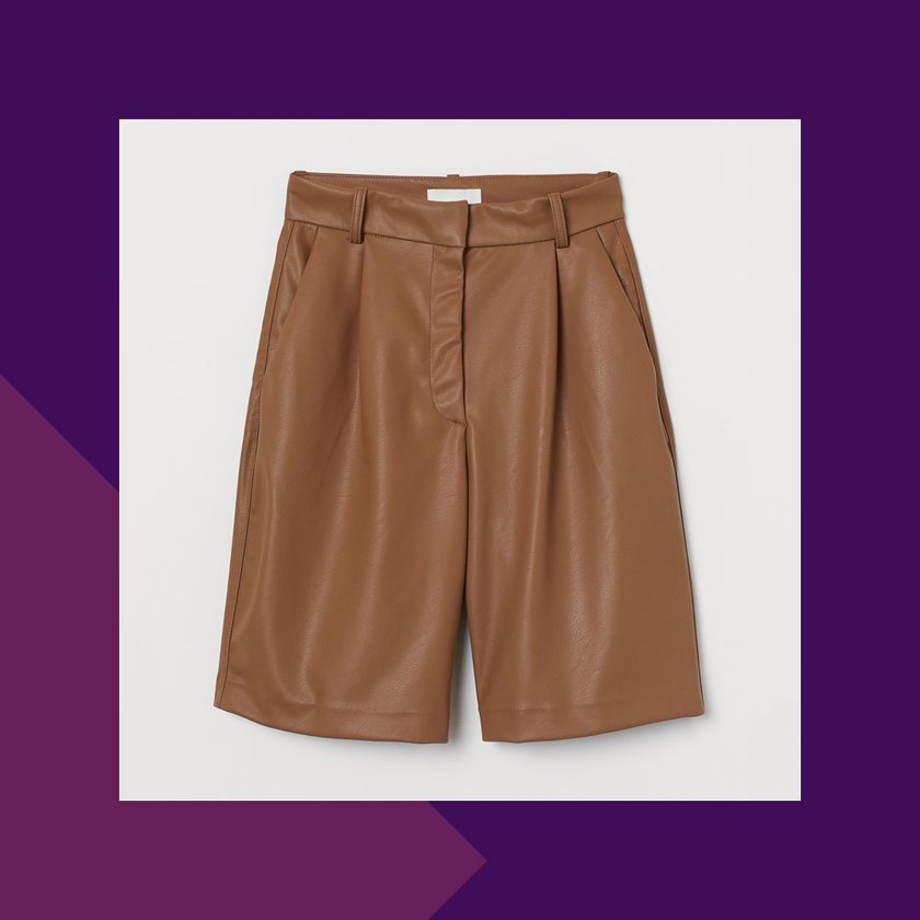 H&M Shorts aus Lederimitat