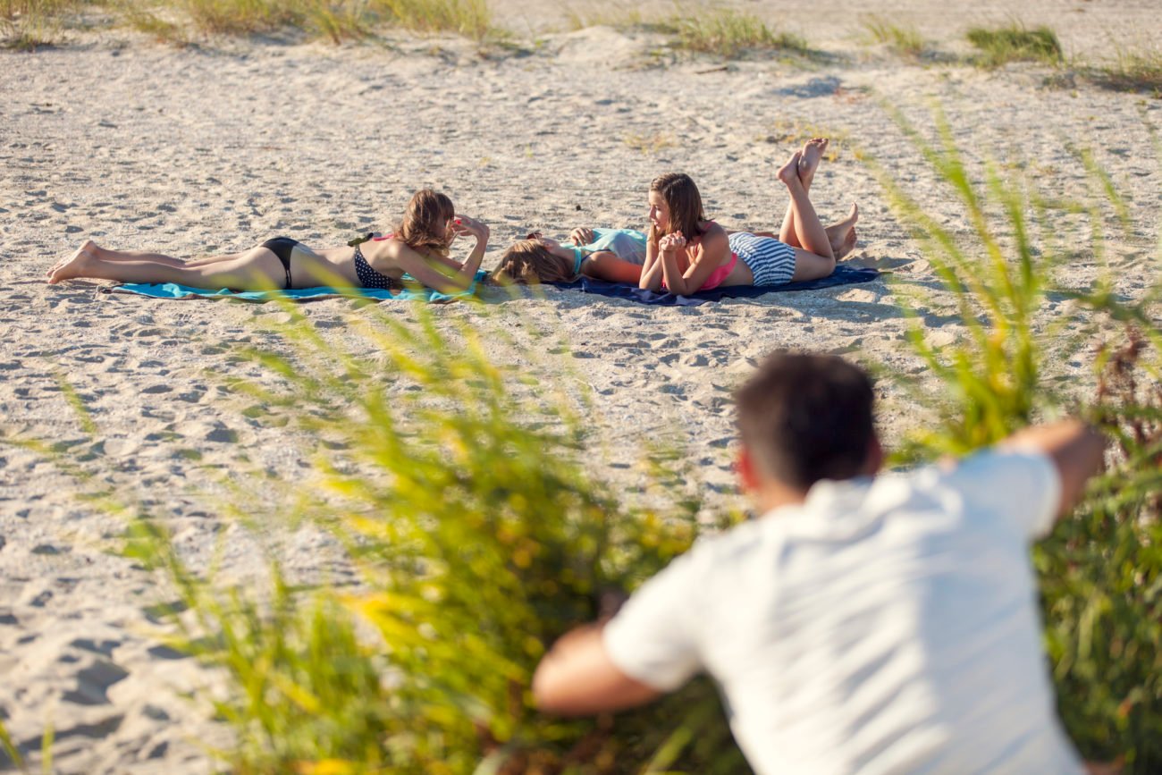 Am Strand beobachten Am Strand beobachten