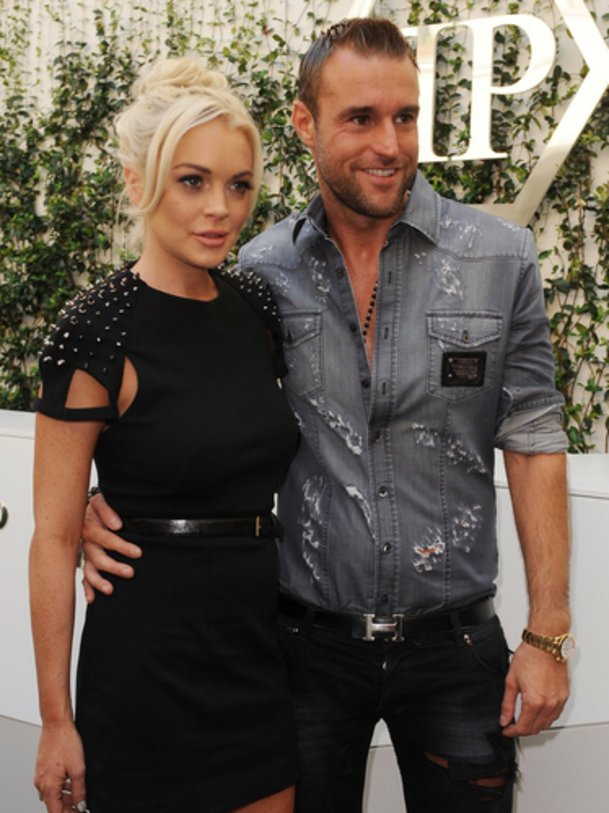 Philipp Plein mit seinem Werbe-Gesicht Lindsay Lohan Philipp Plein mit seinem Werbe-Gesicht Lindsay Lohan