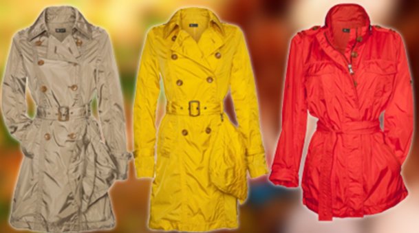 Regenmäntel in Trendfarben Regenmäntel in Trendfarben