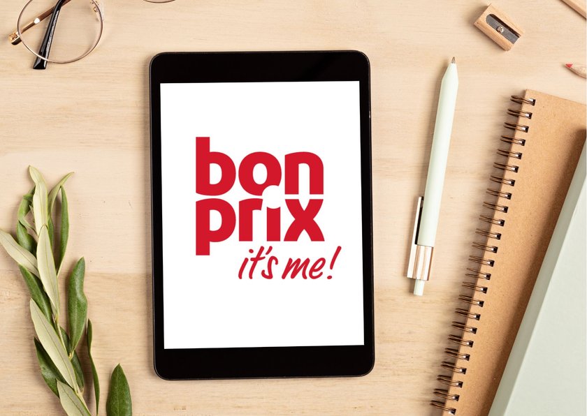 bonprix logo auf einem tablet