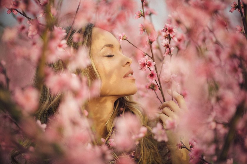 Kirschblüten Frau
