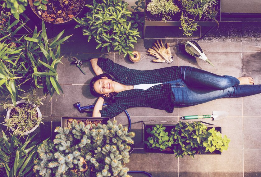 Urban Gardening Frau