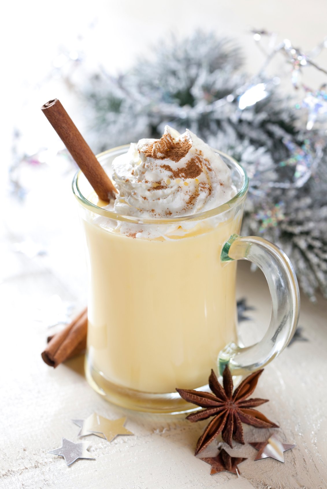 Eierlikör mit Zimt zu Weihnachten / fresh eggnog with cinnamon for christmas