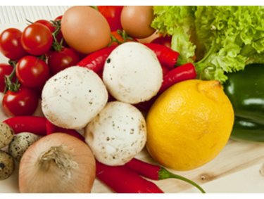 Gemüse, Champignons, Tomaten, Zwiebeln Gemüse, Champignons, Tomaten, Zwiebeln