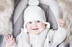 Baby in einem Kinderwagen. Baby in einem Kinderwagen.