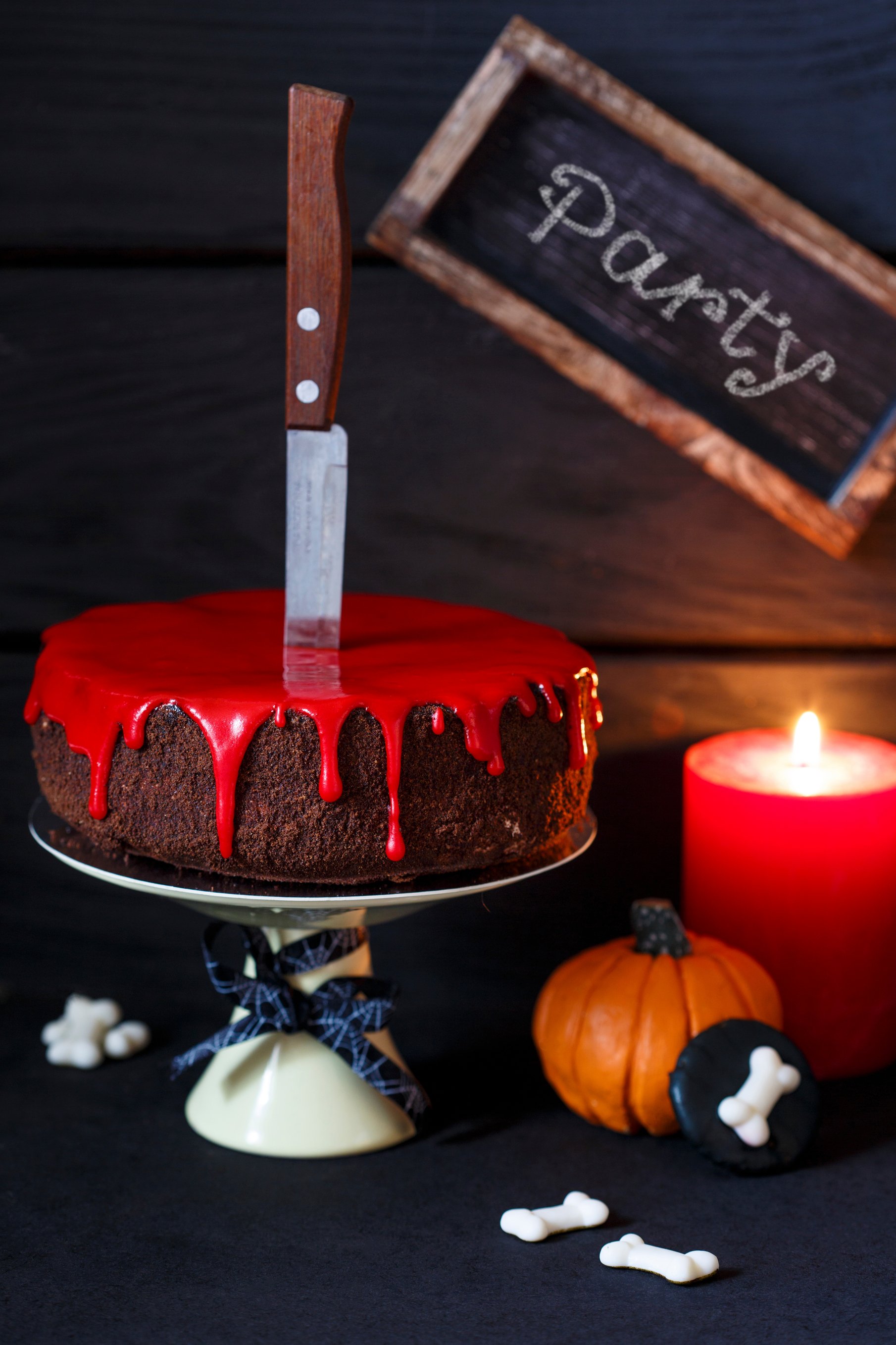 Blutender Halloween-Kuchen