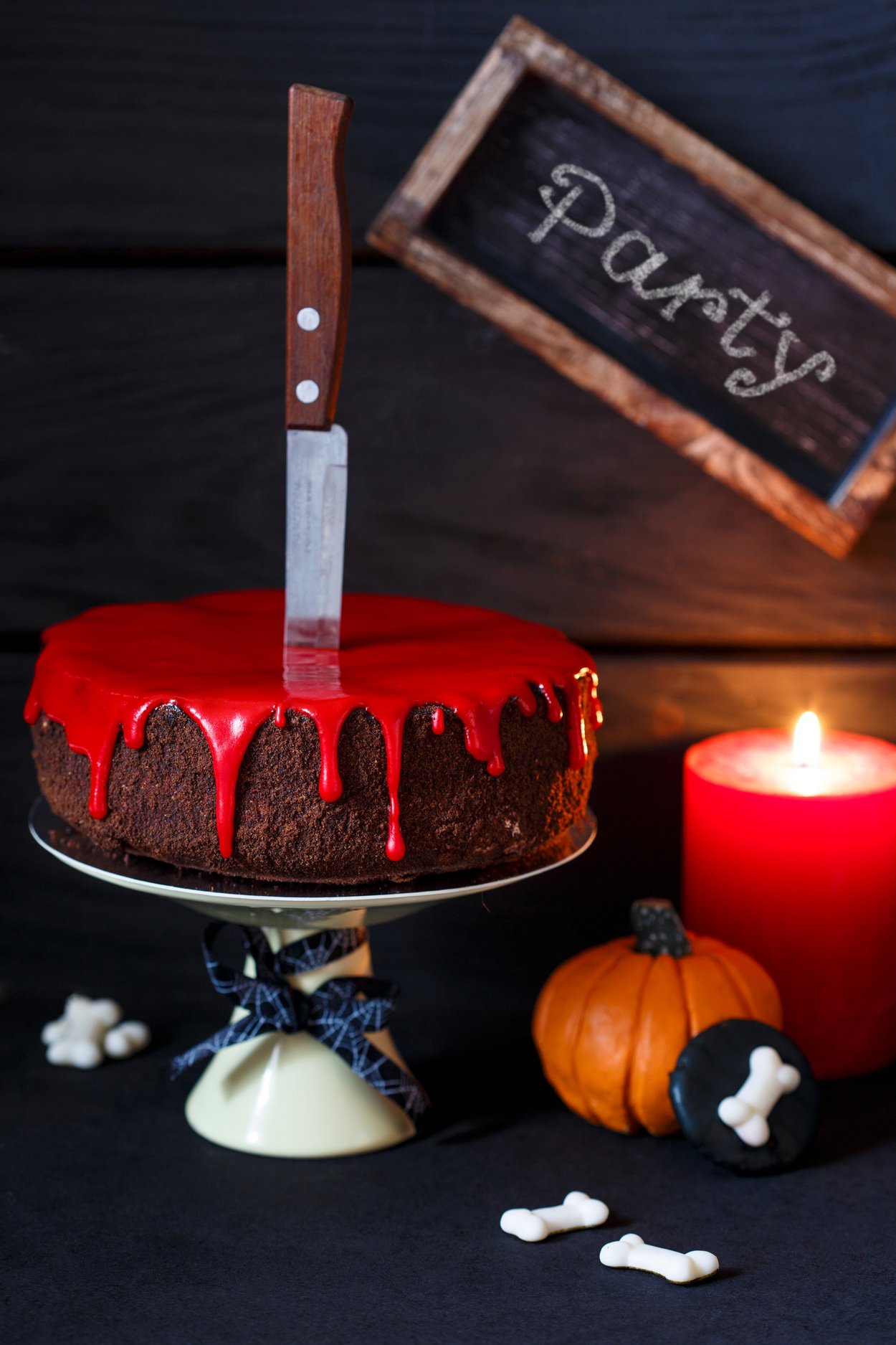 Blutender Halloween-Kuchen Blutender Halloween-Kuchen
