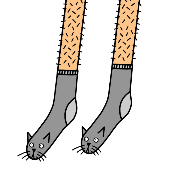 Haarige Beine Katzensocken